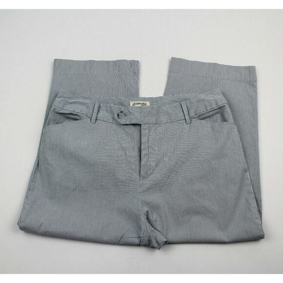 St. Johns Bay Pants‎ Womens 8 Capri Stretch Striped Bottoms Clam Diggers - Picture 1 of 5